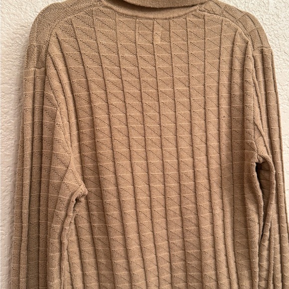 Polo Long Sleeve knit sweater by Ben Sherman in camel or spice - Picture 7 of 16